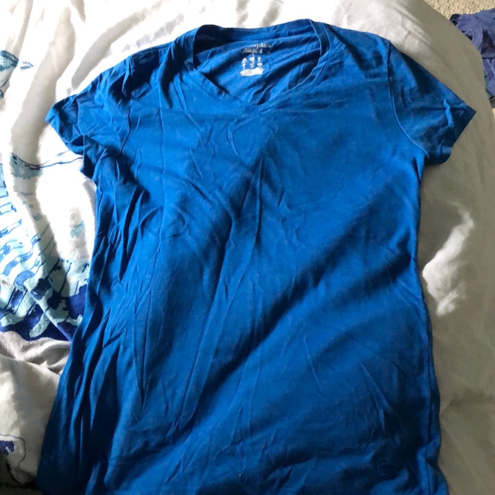 Blue V-neck